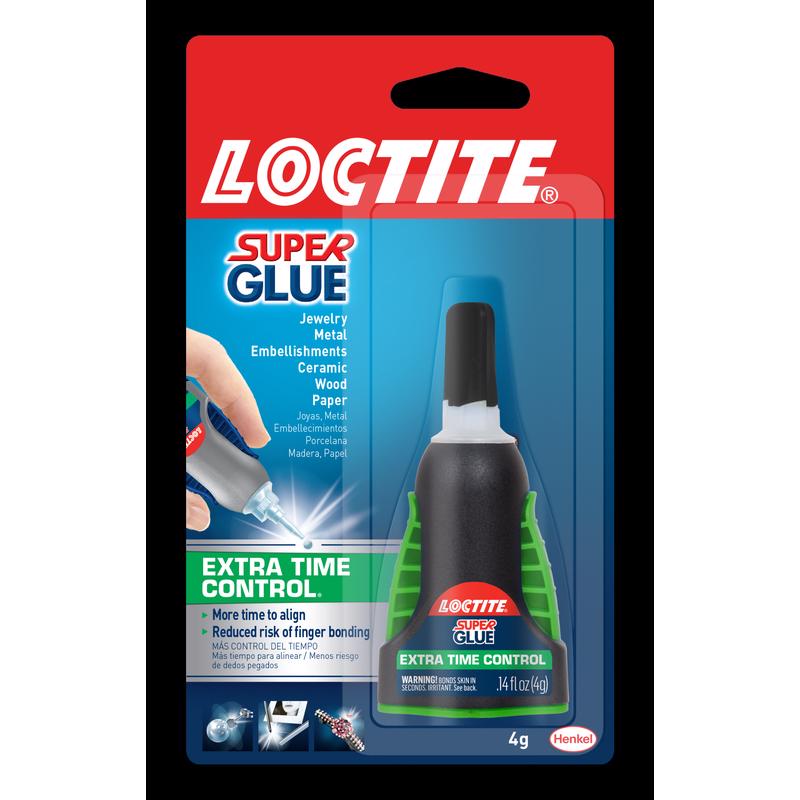 Loctite Extra Time Control High Strength Cyanoacrylate Clear Super Glue 4 gm 2977715, Pack of 6