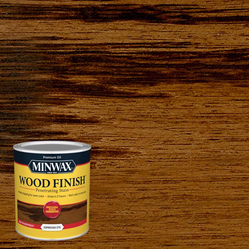 Minwax Wood Finish Semi-Transparent Espresso Oil-Based Penetrating Wood Stain 1 qt 700504444, Pack of 4