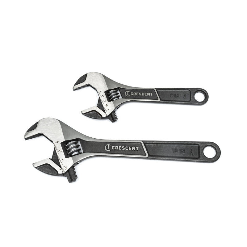 Crescent Metric and SAE Wide Jaw Adjustable Wrench Set Assorted in. L ATWJ2610VS 2 pc