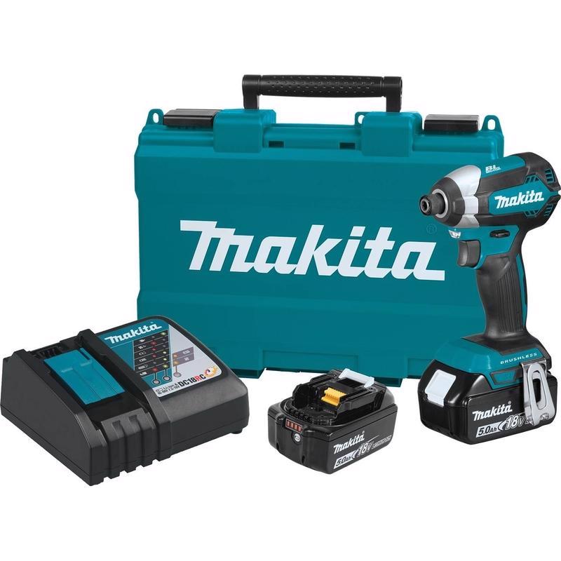 Makita 18V LXT 1/4 in. Cordless Brushless Impact Driver Kit (Battery & Charger) XDT13T