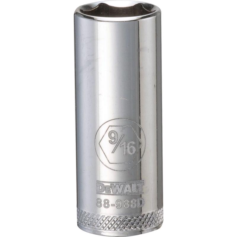 DeWalt 9/16 in. X 3/8 in. drive SAE 6 Point Deep Socket DWMT88988OSP 1 pc