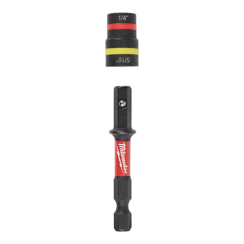 Milwaukee Shockwave 1/4 and 5/16 in. X 2-1/4' in. L Steel 2-in-1 Magnetic Nut Driver 49-66-4742 25 pc, Case of 25