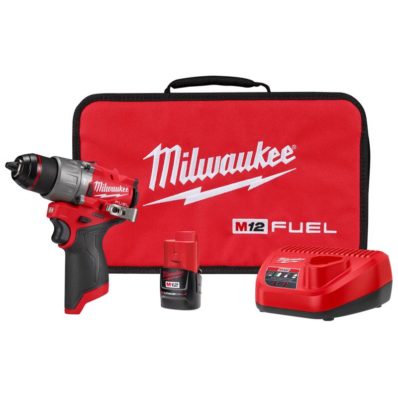 Milwaukee M12 1/2 in. Brushless Cordless Hammer Drill Kit (Battery & Charger) 3404-21