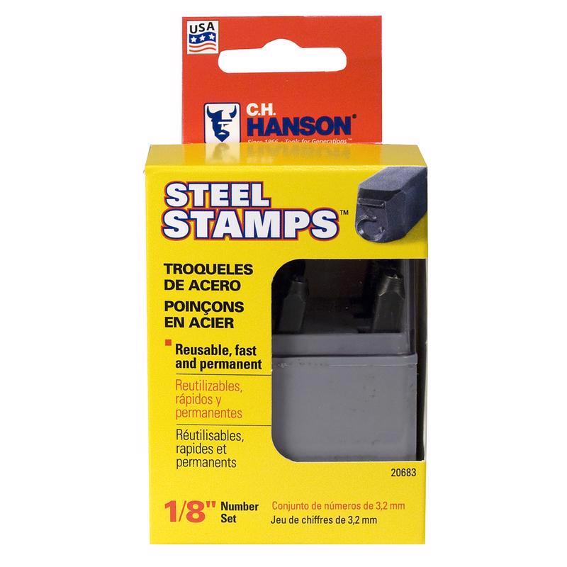 C.H. Hanson 1/8 in. Number Stamp Set 20541 9 pc