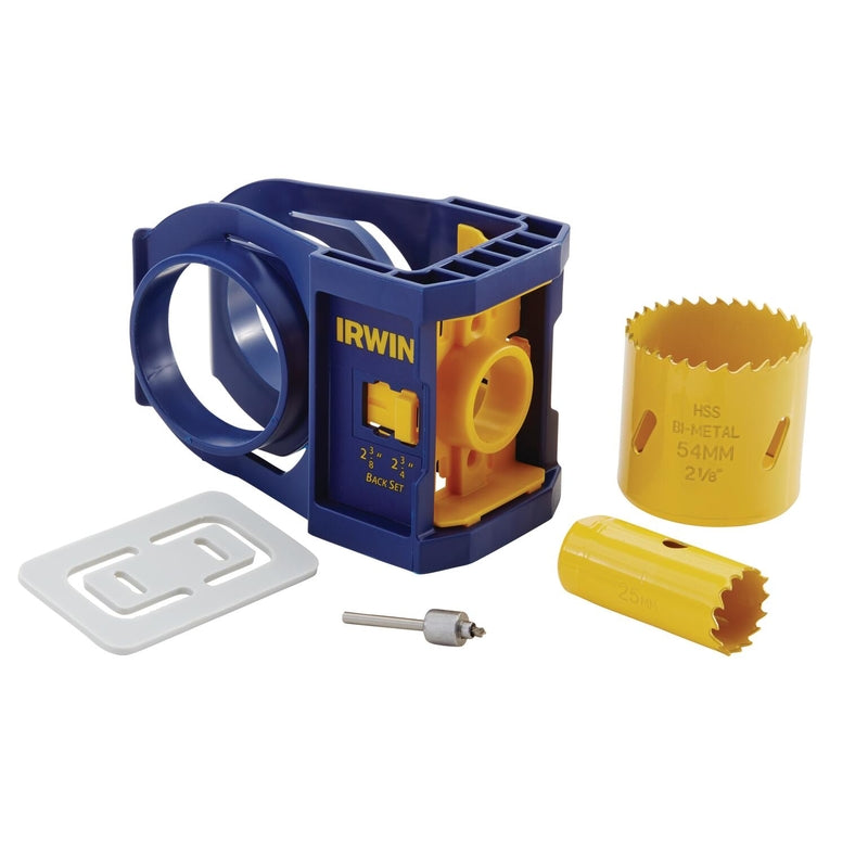 IRWIN Bi-Metal 2-3/4 in. L Door Lock Installation Kit 3111002