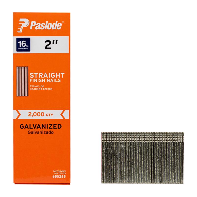 Paslode 2 in. L X 16 Ga. Straight Strip Galvanized Finish Nails 650285 2000 pk