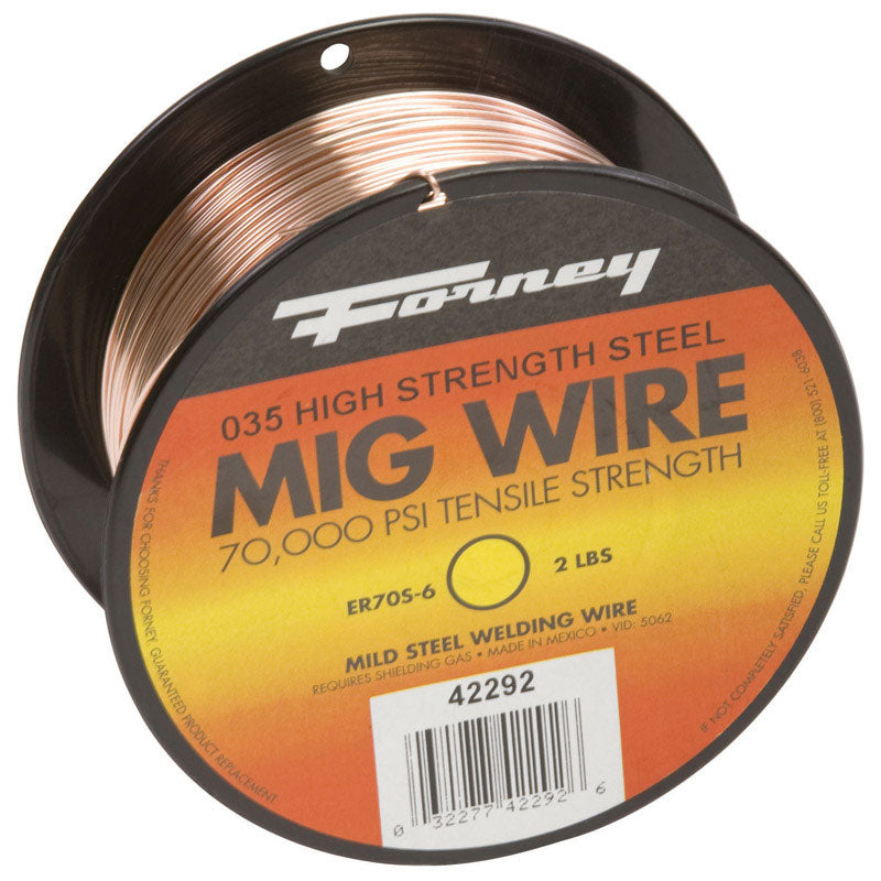 Forney ER70S-6 0.035 in. Mild Steel MIG Welding Wire 70000 psi 2 lb 42292