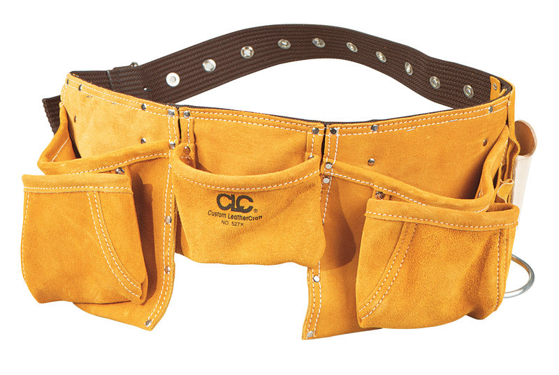 CLC Heavy Duty 12 pocket Leather/Suede Work Apron Brown 527X 1 pk