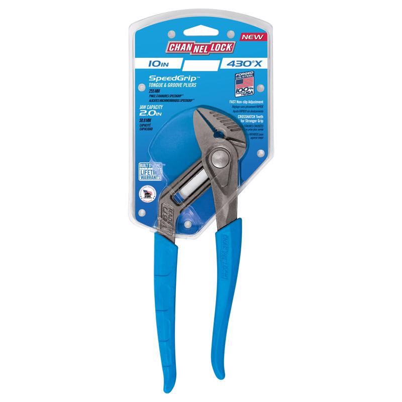 Channellock SpeedGrip 9.5 in. Steel Push Button Tongue and Groove Pliers 430X