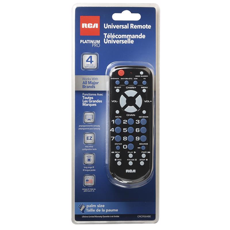 RCA Programmable Universal Remote Control RCR504BE