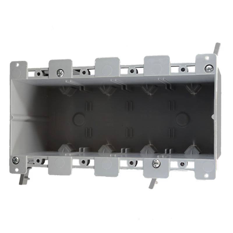Cantex EZ Box Old Work 68 cu in Rectangle PVC 4 gang Outlet Box Gray EZ68QO