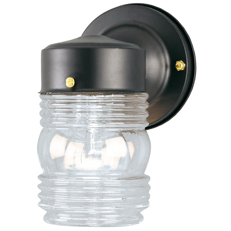 Westinghouse Matte Black Switch Incandescent Jelly Jar Light 6688500