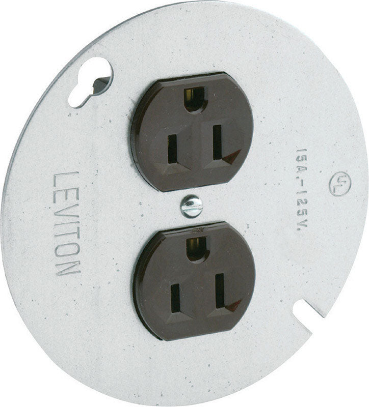 Leviton 15 amps 125 V Brown Outlet 5-15R 05042-000 1 pk