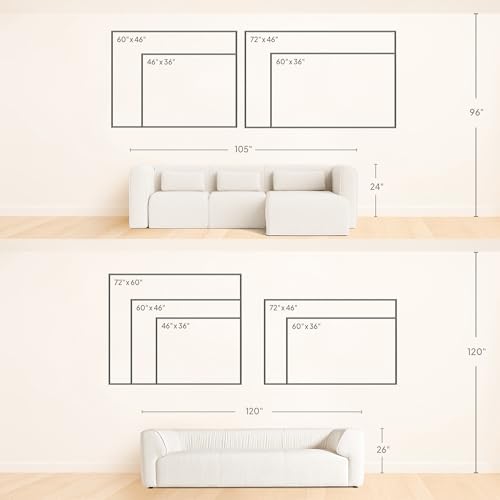 46"x72" Extra Large Framed Wall Art Flying Cranes Over Sunlit Hills Illustration for Home Living Room Bedroom Decor