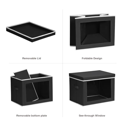 Large Storage Bins with Lids (6 Count)