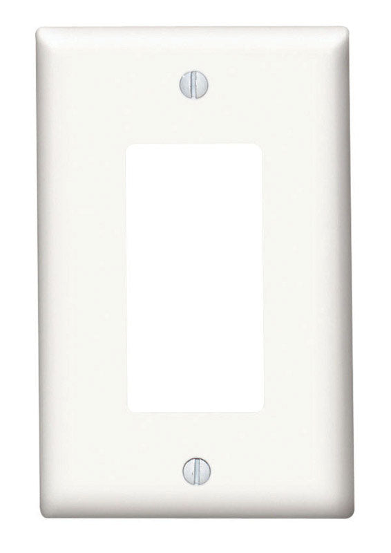 Leviton White 1 gang Thermoset Plastic Decorator Wall Plate 80601-00W 1 pk