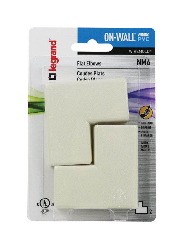 Legrand 1 5/16 in. Plastic Electrical Elbow For NM NM6 2 pk, Case of 5