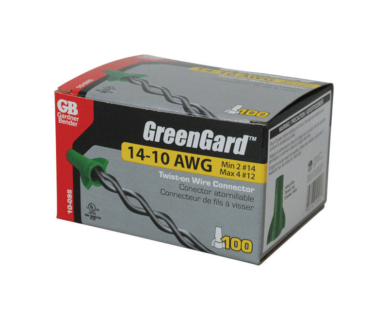 Gardner Bender GreenGard 14-10 Ga. Copper Wire Connector Green 10-095 100 pk