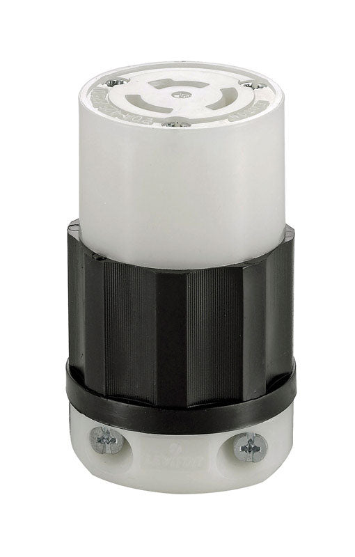 Leviton Industrial Nylon Non-Grounding Locking Connector Non-NEMA 14-10 AWG 3 Pole 3 Wire 07314-0PC