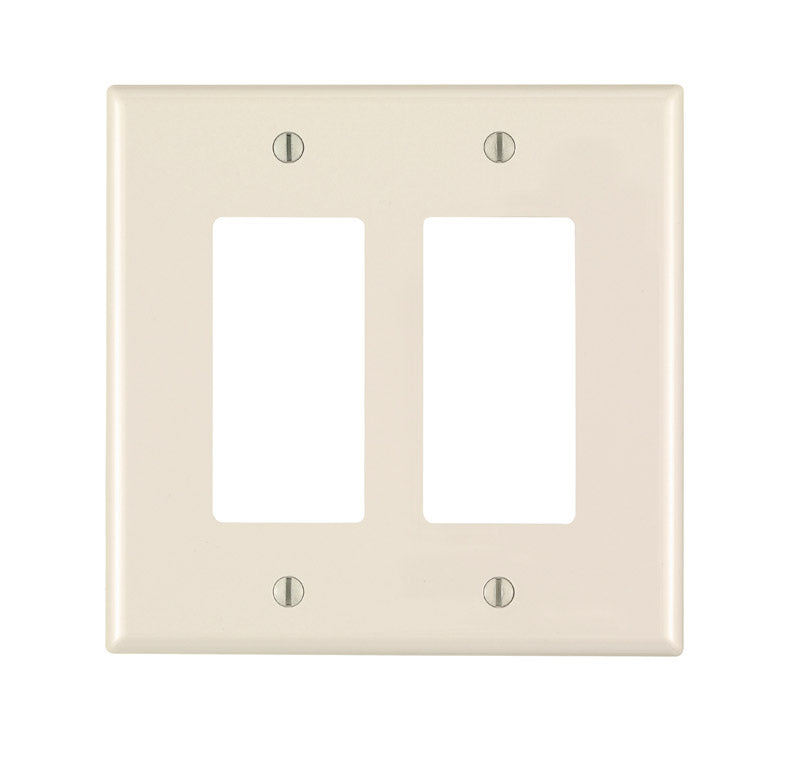 Leviton Decora Light Almond 2 gang Nylon Duplex Wall Plate PJ262-00T 1 pk