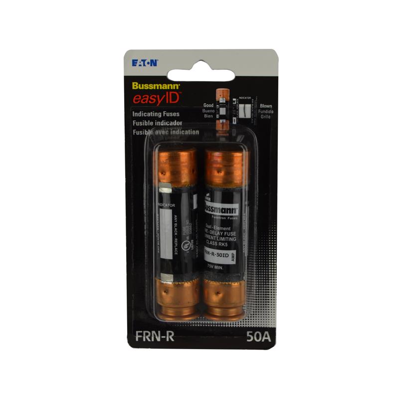 Bussmann EasyID 50 amps Dual Element Time Delay Fuse BP/FRN-R-50ID 2 pk