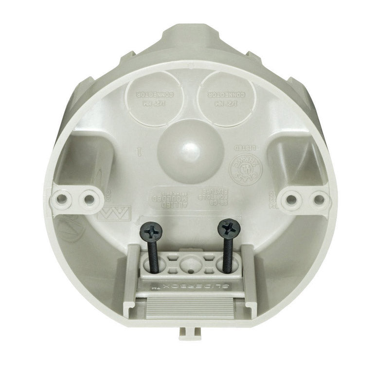 Allied Moulded SliderBox New and Old Work 25 cu in Round Polycarbonate 4 gang Junction Box Beige SB-CB