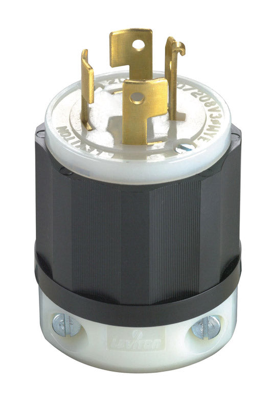 Leviton Industrial Nylon Non-Grounding Plug Non-NEMA 4 Pole 4 Wire 07411-00C