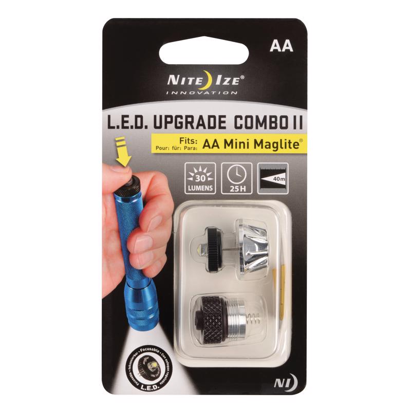 Nite Ize LED Upgrade Combo II White LED Flashlight Bulb Pin/Plug-In Base LUC2-07