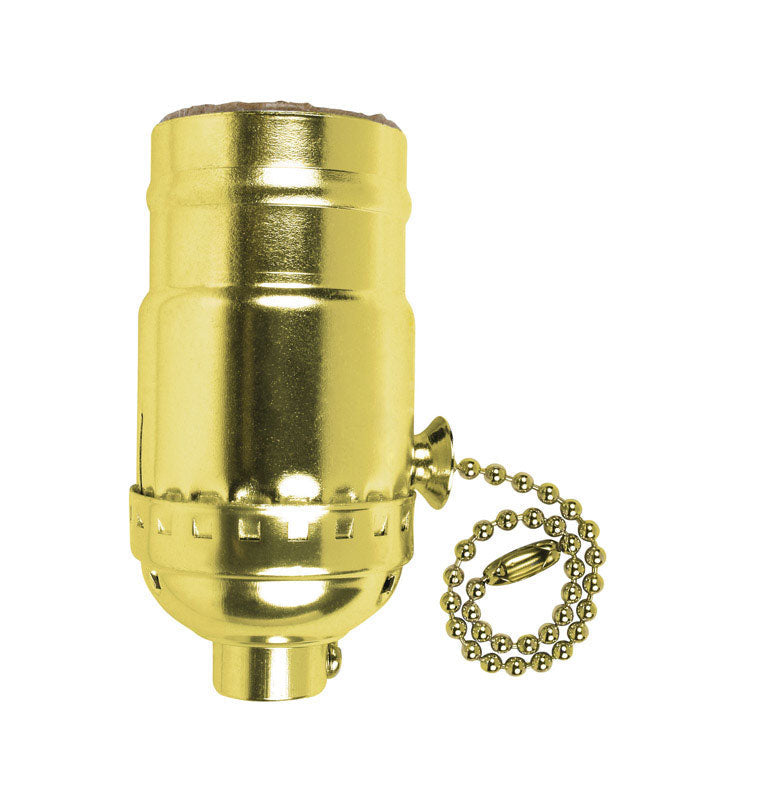 Jandorf Metal Medium Base Pull Chain Socket 60411 1 pk