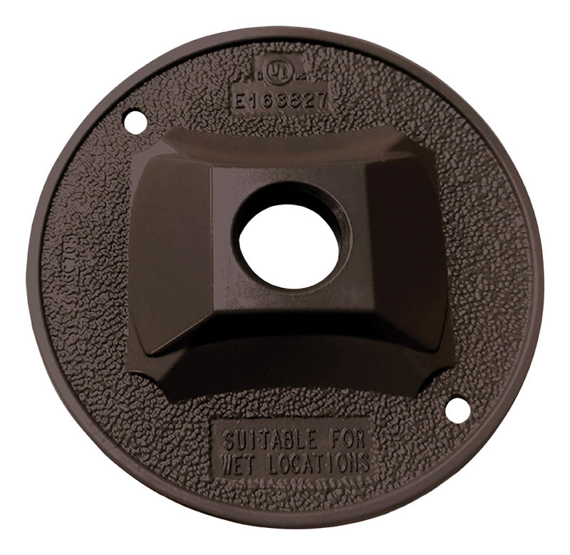 Sigma Engineered Solutions Round Die-Cast Metal 4.13 in. H X 4.13 in. W Lampholder Cover 14381BR