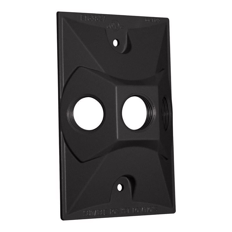Sigma Engineered Solutions Rectangle Die-Cast Metal 1 gang 4.61 in. H X 2.85 in. W Lampholder Cover 14373BR