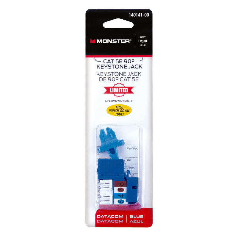 Monster Just Hook It Up Cat-5E Keystone Jack 350 MHz 140141-00 1 pk