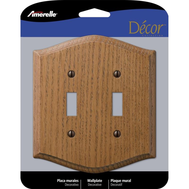 Amerelle Country Brown 2 gang Wood Toggle Wall Plate 701TT 1 pk