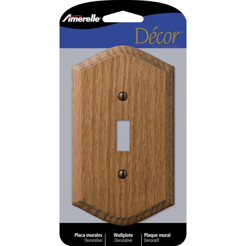 Amerelle Country Brown 1 gang Wood Toggle Wall Plate 701T 1 pk