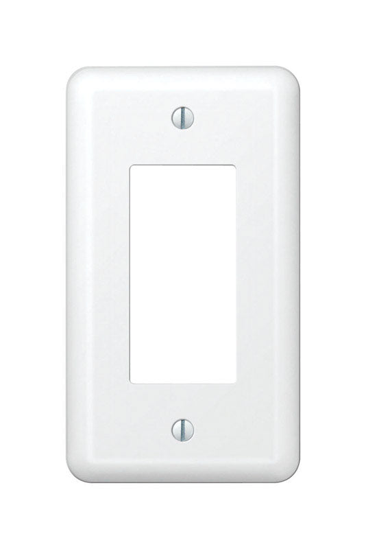 Amerelle Devon White 1 gang Stamped Steel Decorator Wall Plate 935RW 1 pk