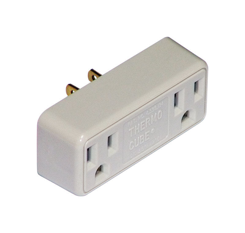 Thermocube Non-Polarized 2 outlets Thermostatically Controlled Outlet TC-2 1 pk