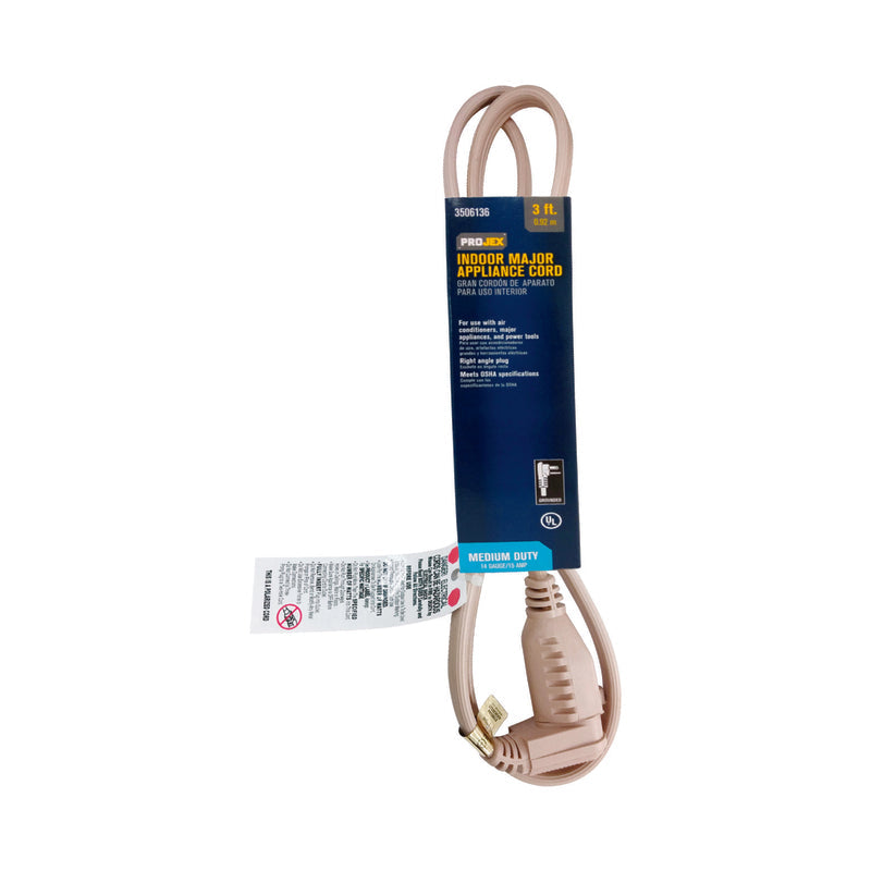Projex 14/3 SPT-3 125 V 3 ft. L Appliance Cord 1AC-001-006FBGP
