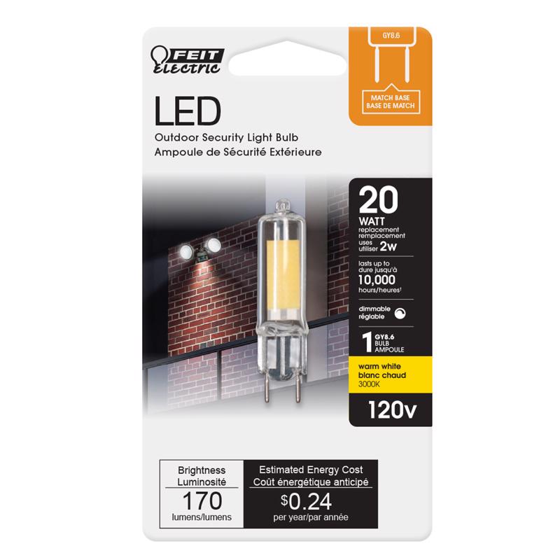 Feit T4 GY8.6 LED Bulb Warm White 20 Watt Equivalence BP20G8.6/830LED 1 pk