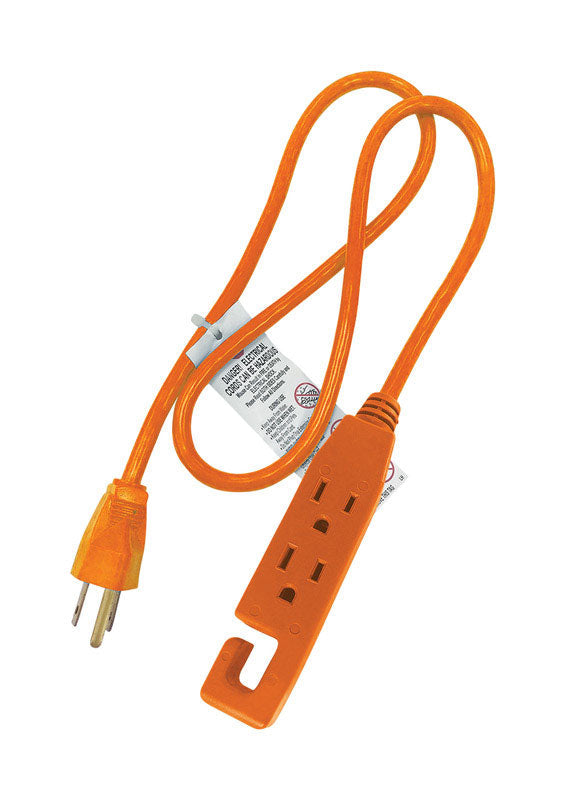 Projex Indoor 3 ft. L Orange Extension Cord 14/3 SJT 1IP-002-003FOGP