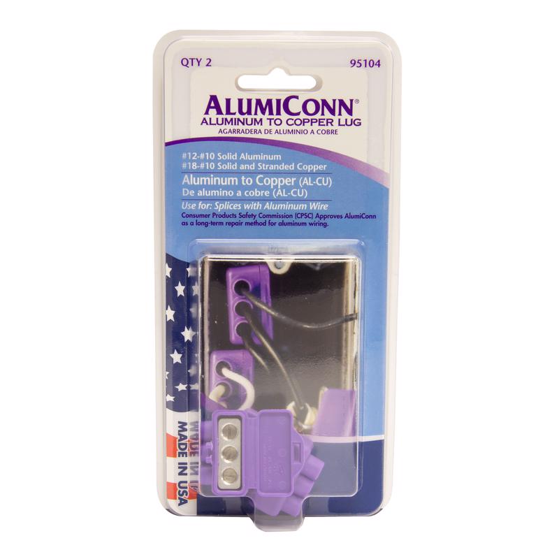 King Innovation AlumiConn Aluminium Wire Aluminum to Copper Lug Purple 95104 2 pk