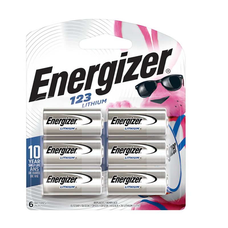 Energizer Lithium 123 3 V Camera Battery EL123BP-6 6 pk, Case of 6