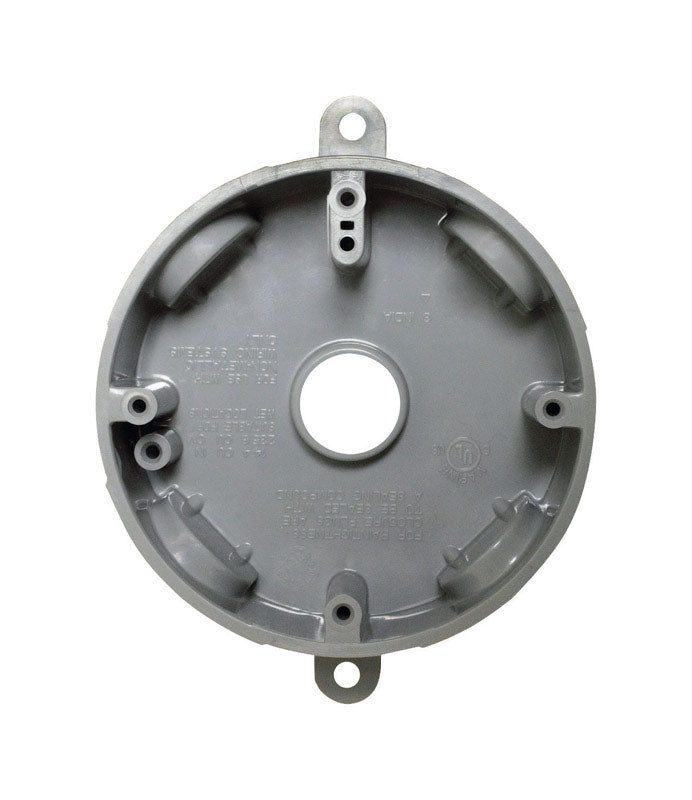 Sigma Engineered Solutions New Work 14.8 cu in Round Plastic Weatherproof Box Gray 14130
