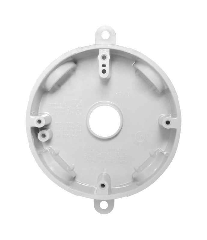 Sigma Engineered Solutions New Work 14.8 cu in Round Plastic Weatherproof Box White 14130WH