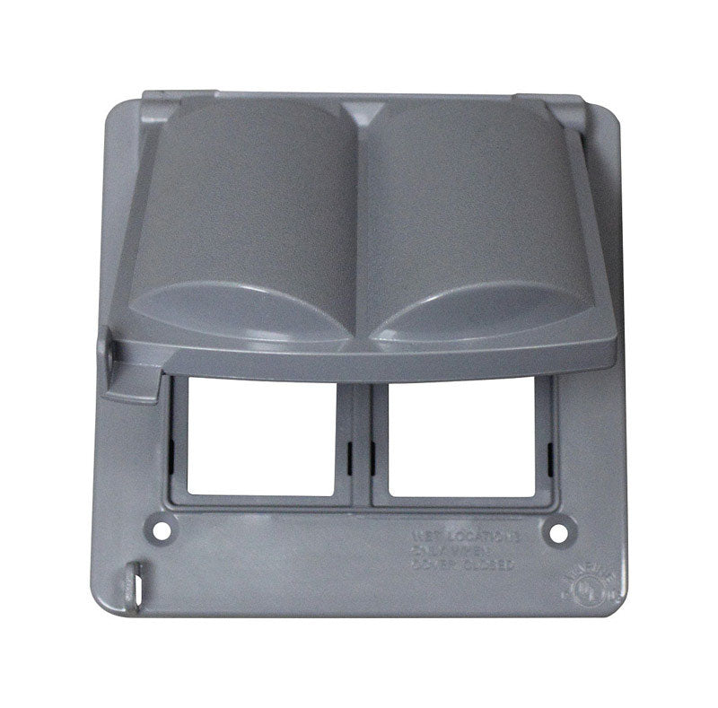 Sigma Engineered Solutions Square Plastic 2 gang 4.76 in. H X 3.01 in. W Multi-Use Cover 14180