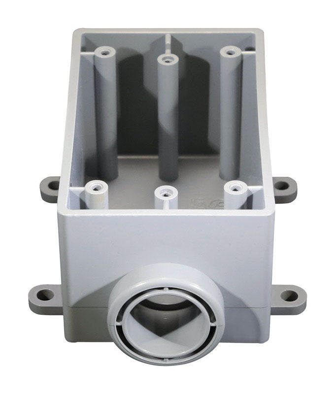 Cantex New and Old Work 22.5 cu in Rectangle PVC 1 gang Outlet Box Gray 5133365U