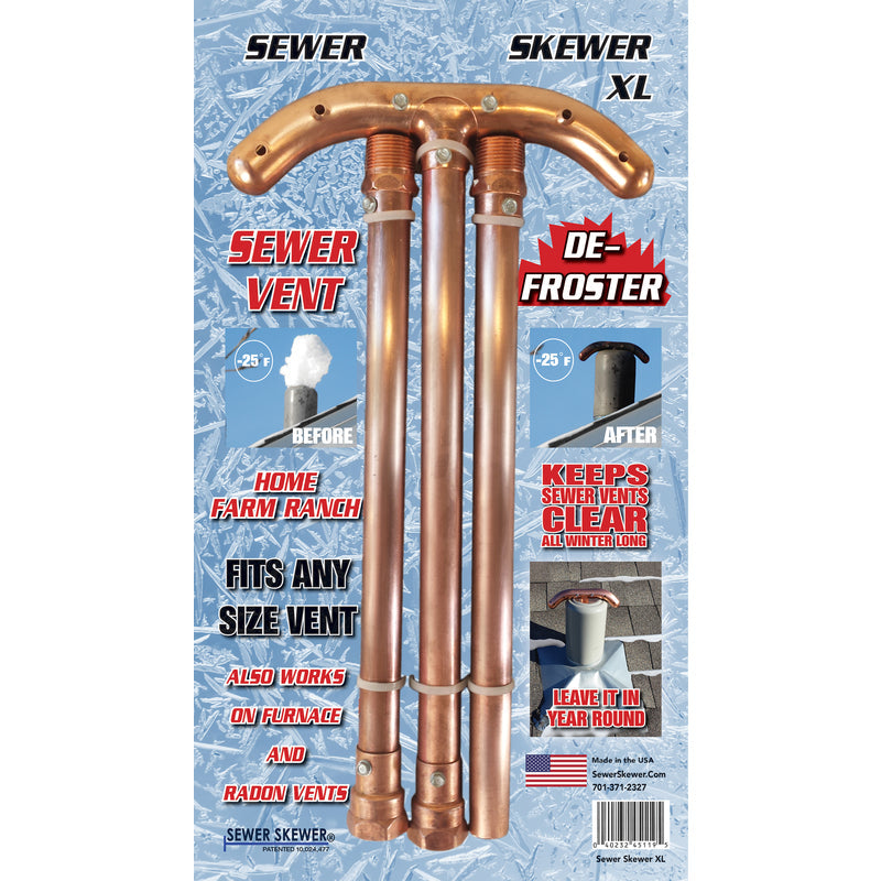 Sewer Skewer XL 47 in. L Copper Sewer Vent Defroster 451195