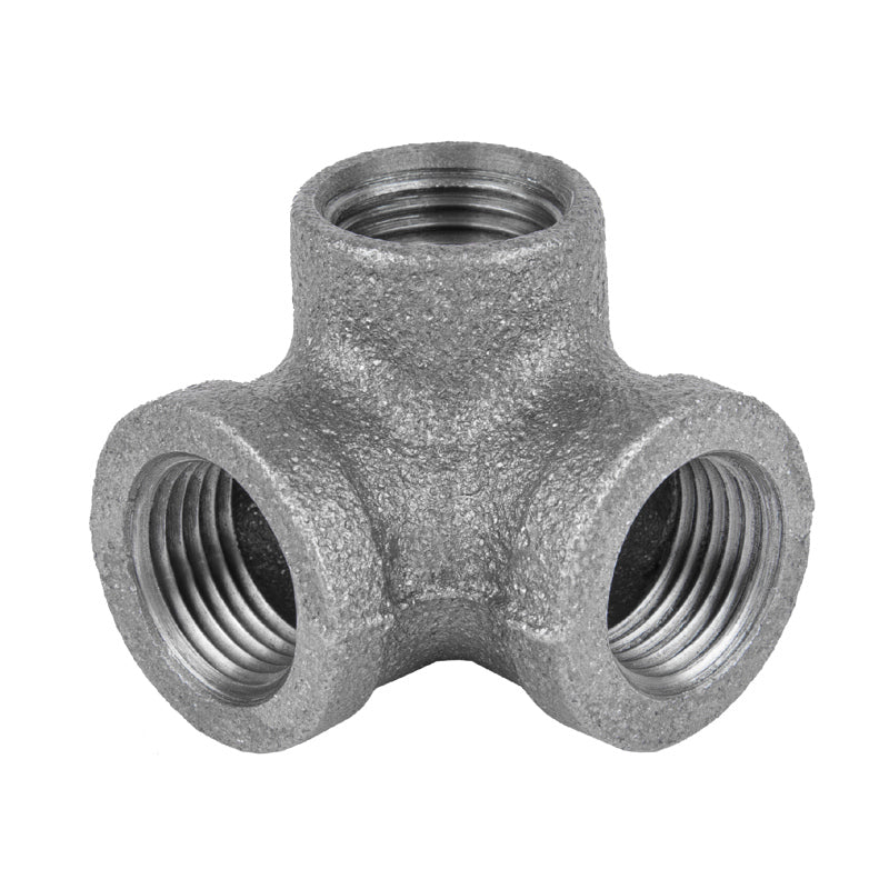 STZ Industries 1/2 in. FIP x 1/2 in. FIP x 1/2 in. FIP Black Malleable Iron Side Out Elbow 310 SOE-12