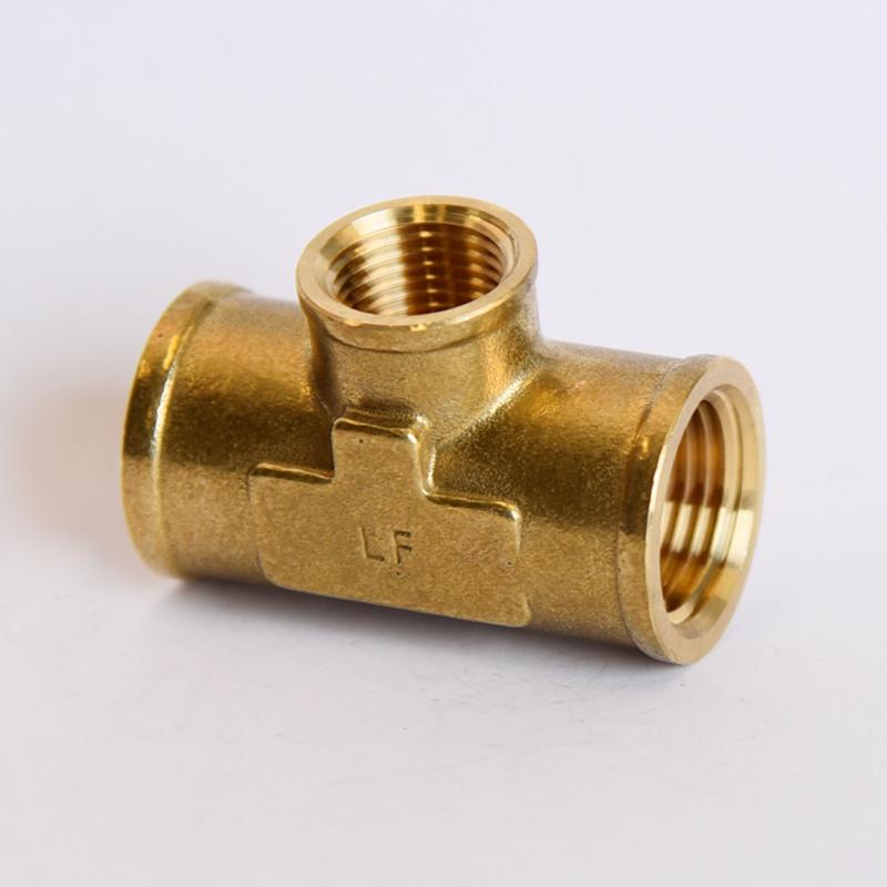 ATC 1/2 in. FPT X 3/8 in. FPT Brass Tee 6JC120910711034, Pack of 5
