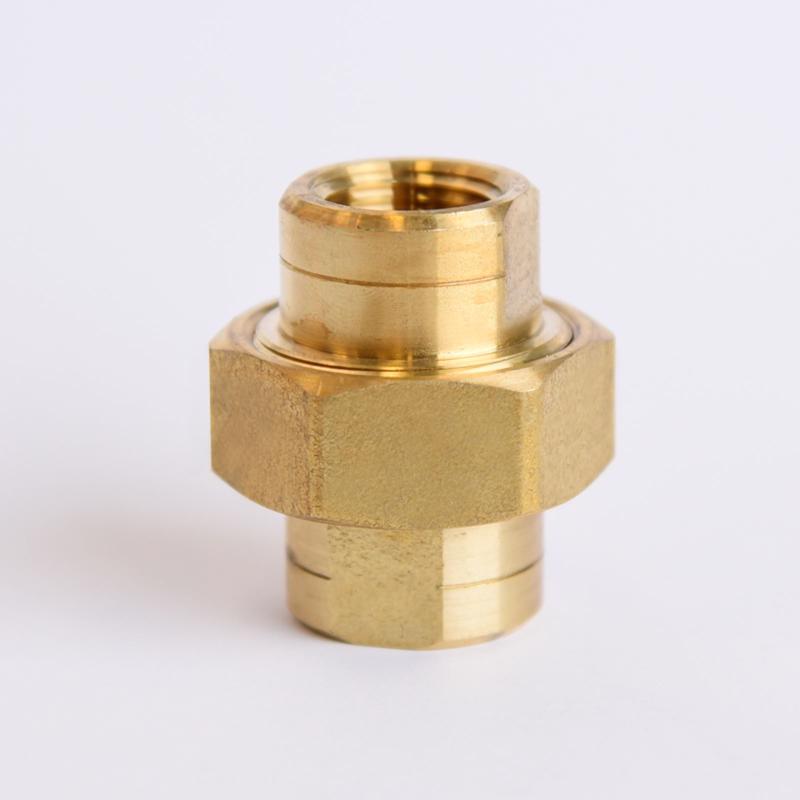 ATC 3/8 in. FPT X 3/8 in. FPT Yellow Brass Union 6JC126310701012, Pack of 5