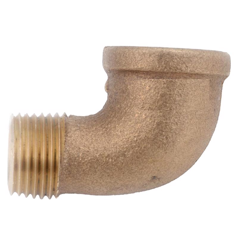 Anderson Metals Brass 90 Degree Street Elbow, 3/8 in. FIP x 3/8 in. MIP, 738116-06AH, Pack of 5